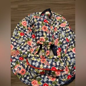 Boppy Floral and Navy cart cover